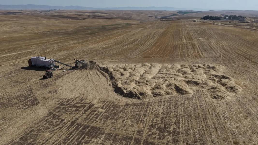 Diyarbakır’da 40 derece sıcakta saman mesaisi 2
