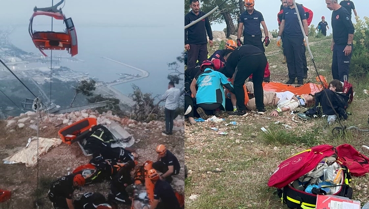 Antalya’da teleferik faciası: 1 ölü, 2’si çocuk 7 yaralı
