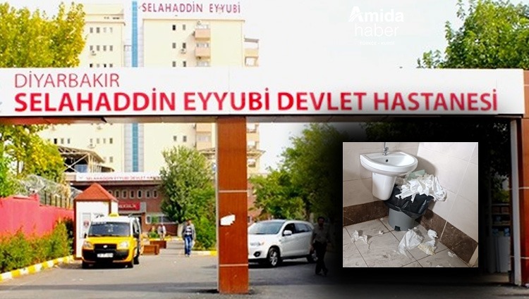 Diyarbakır’daki hastanenin hali içler acısı: Kapılar peçete ile açılıyor!