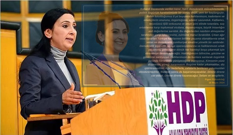 Figen Yüksekdağ’dan Kobani Davası kararı mesajı