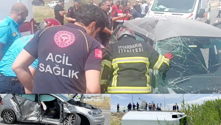 Diyarbakır’da feci kaza: 1’i ağır 4 yaralı