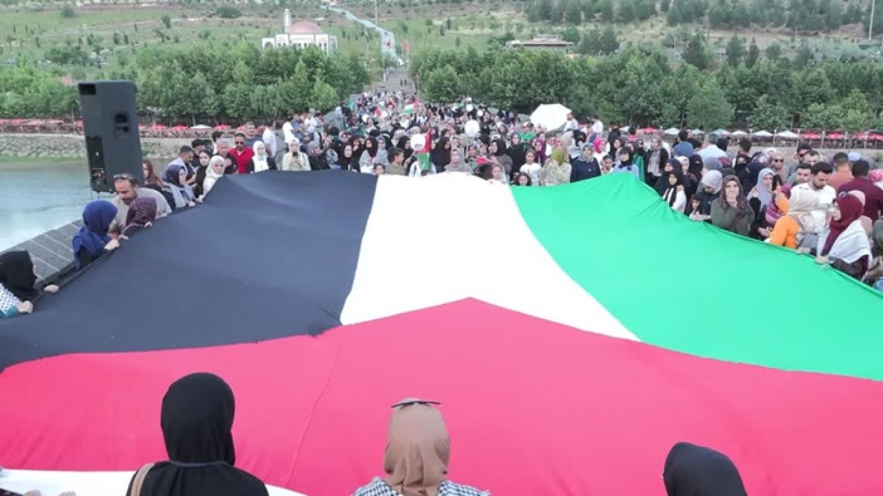 Diyarbakır'da kadınlardan İsrail protestosu