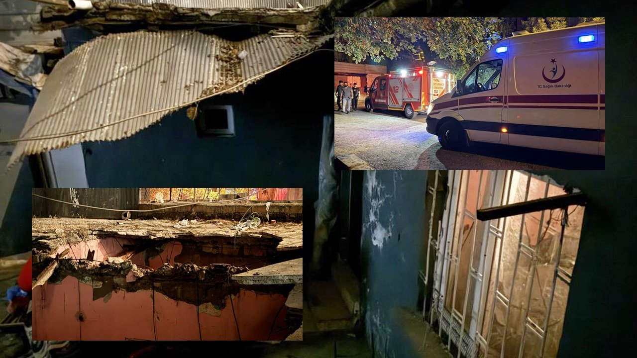 Diyarbakır’da evin tavanı çöktü: Faciadan dönüldü