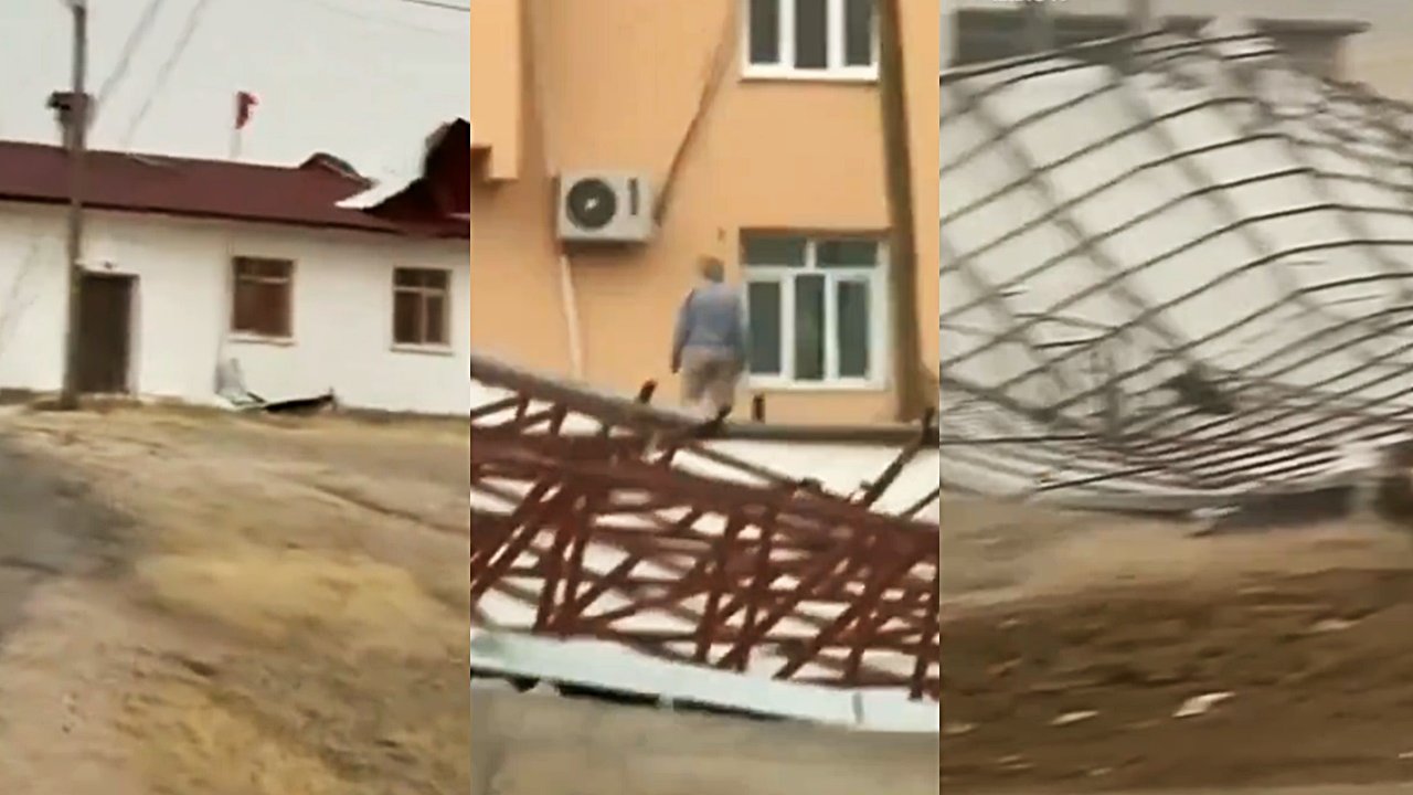 Diyarbakır’da caminin çatısı uçtu