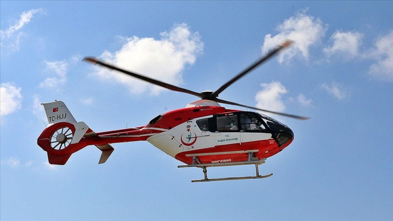 Bitlis’te durumu kötüleşen hasta için ambulans helikopter havalandı