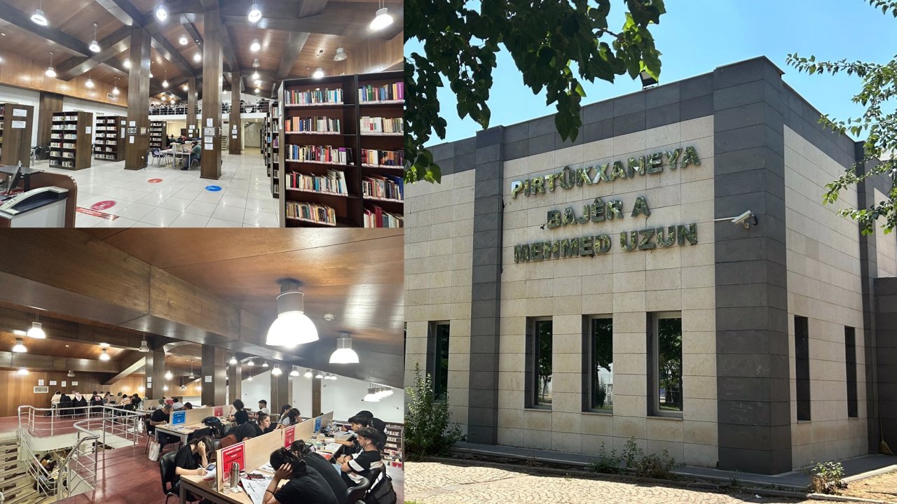 Diyarbakır Mehmed Uzun Kütüphanesinde etüt ve internet hizmeti