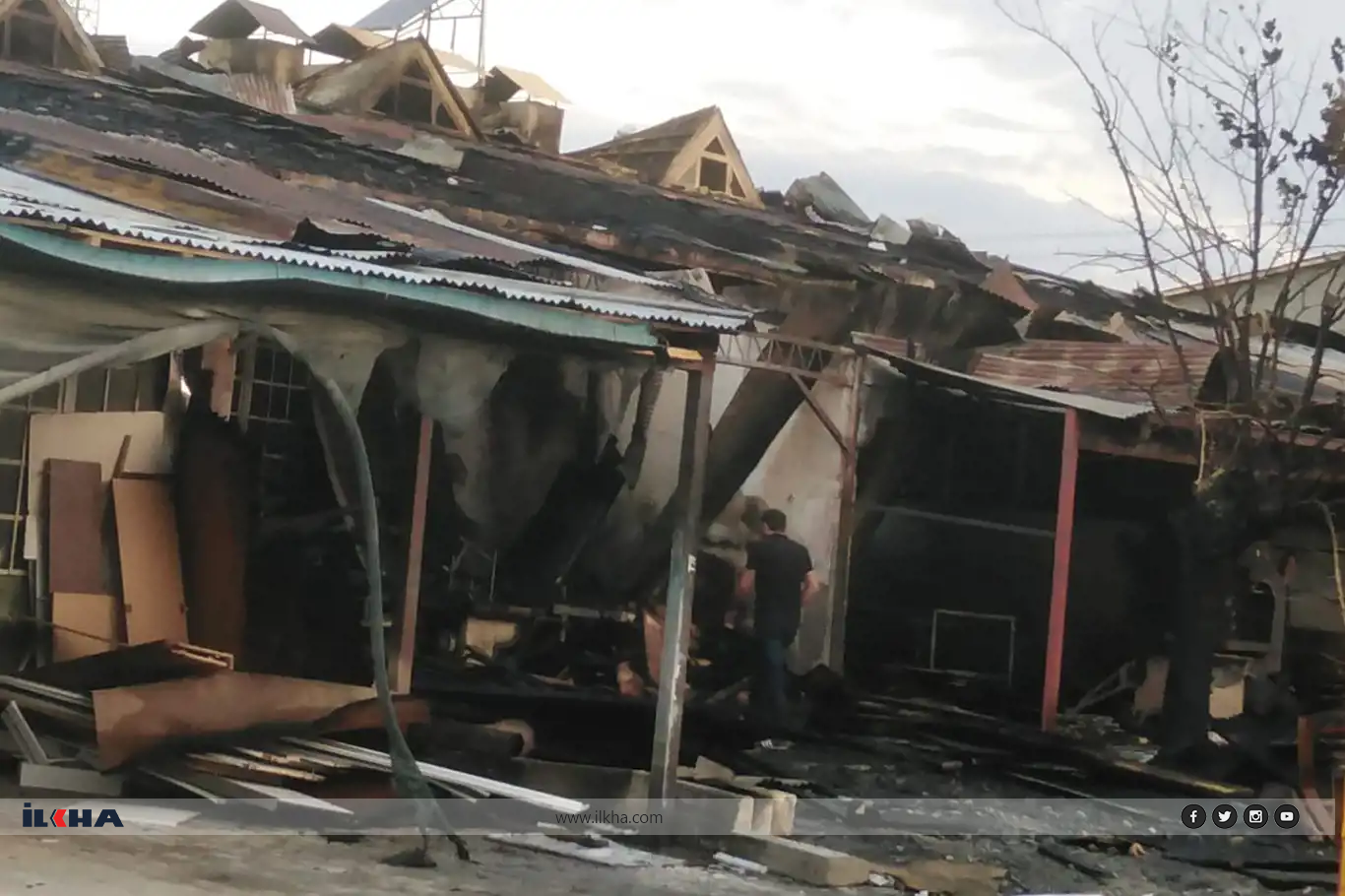 Sanayi sitesinde yangın çıktı