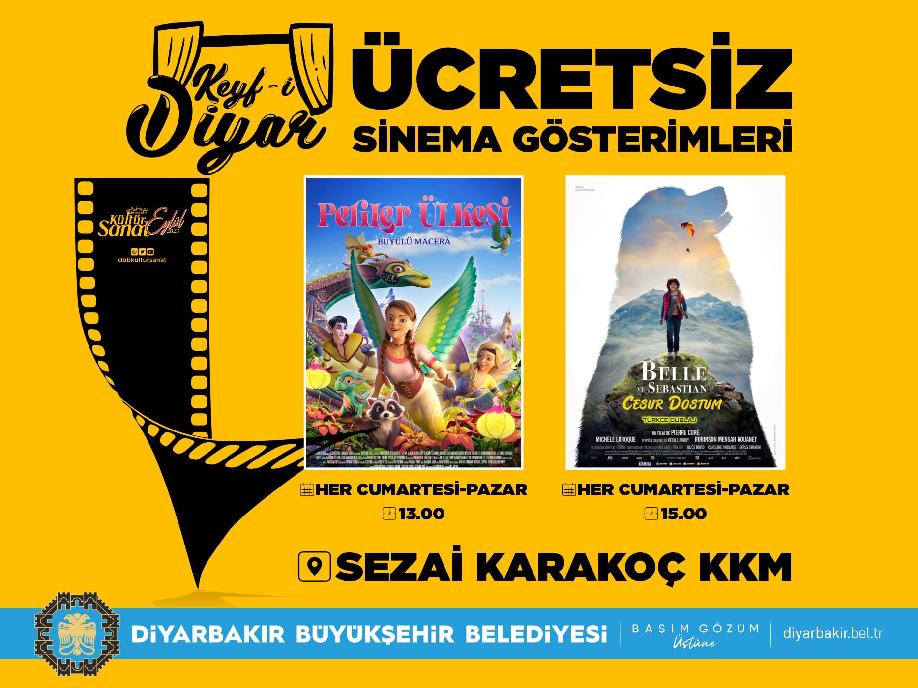 Diyarbakır'da Keyf-i Diyar ücretsiz sinema gösterimleri