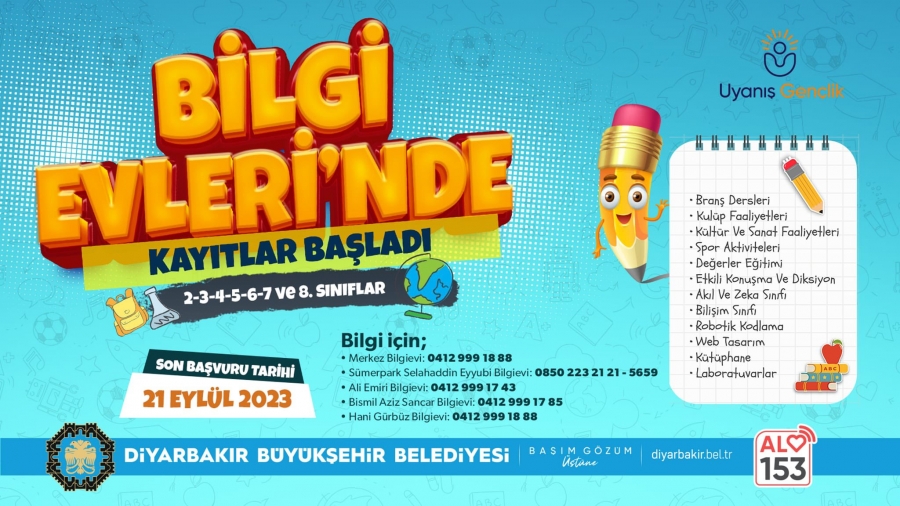 Diyarbakır'da Bilgievlerinde kayıtlar başladı