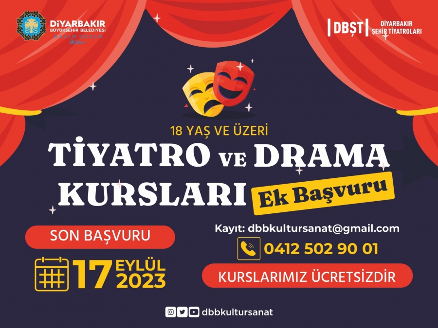 Şehir Tiyatrolarında tiyatro ve drama kurslarına ek başvuru başladı