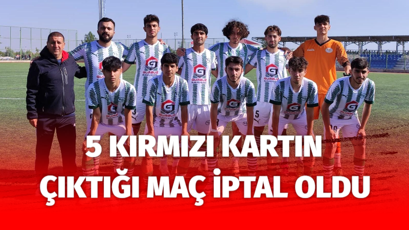 5 kırmızı kartın çıktığı maç iptal oldu