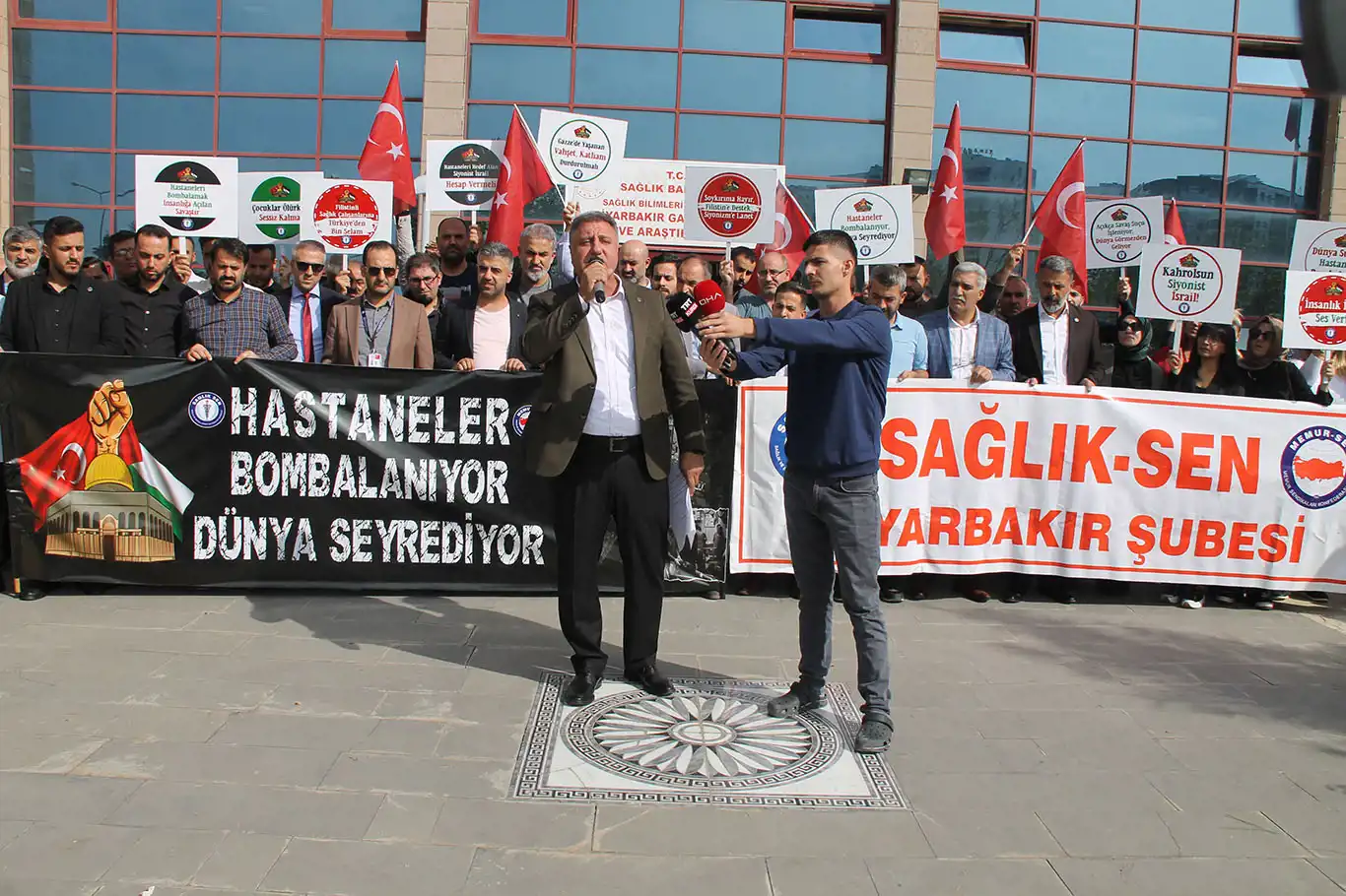 Diyarbakır Sağlık-Sen'den Gazze protestosu