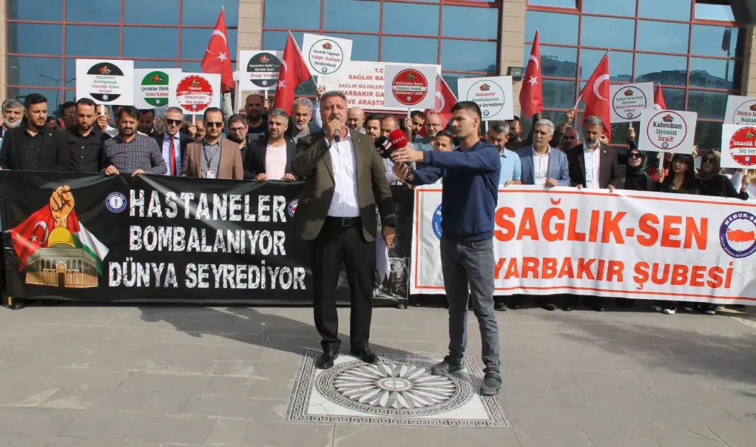 Diyarbakır Sağlık-Sen’den Gazze protestosu