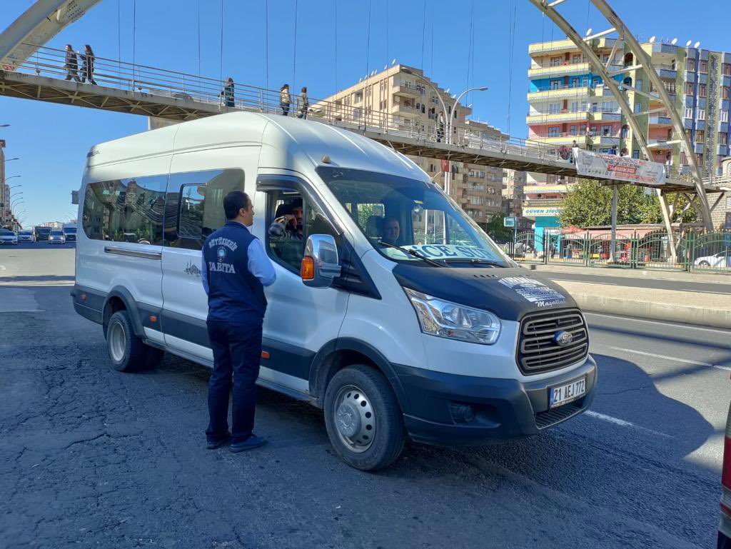 Diyarbakır’da toplu taşıma denetleniyor