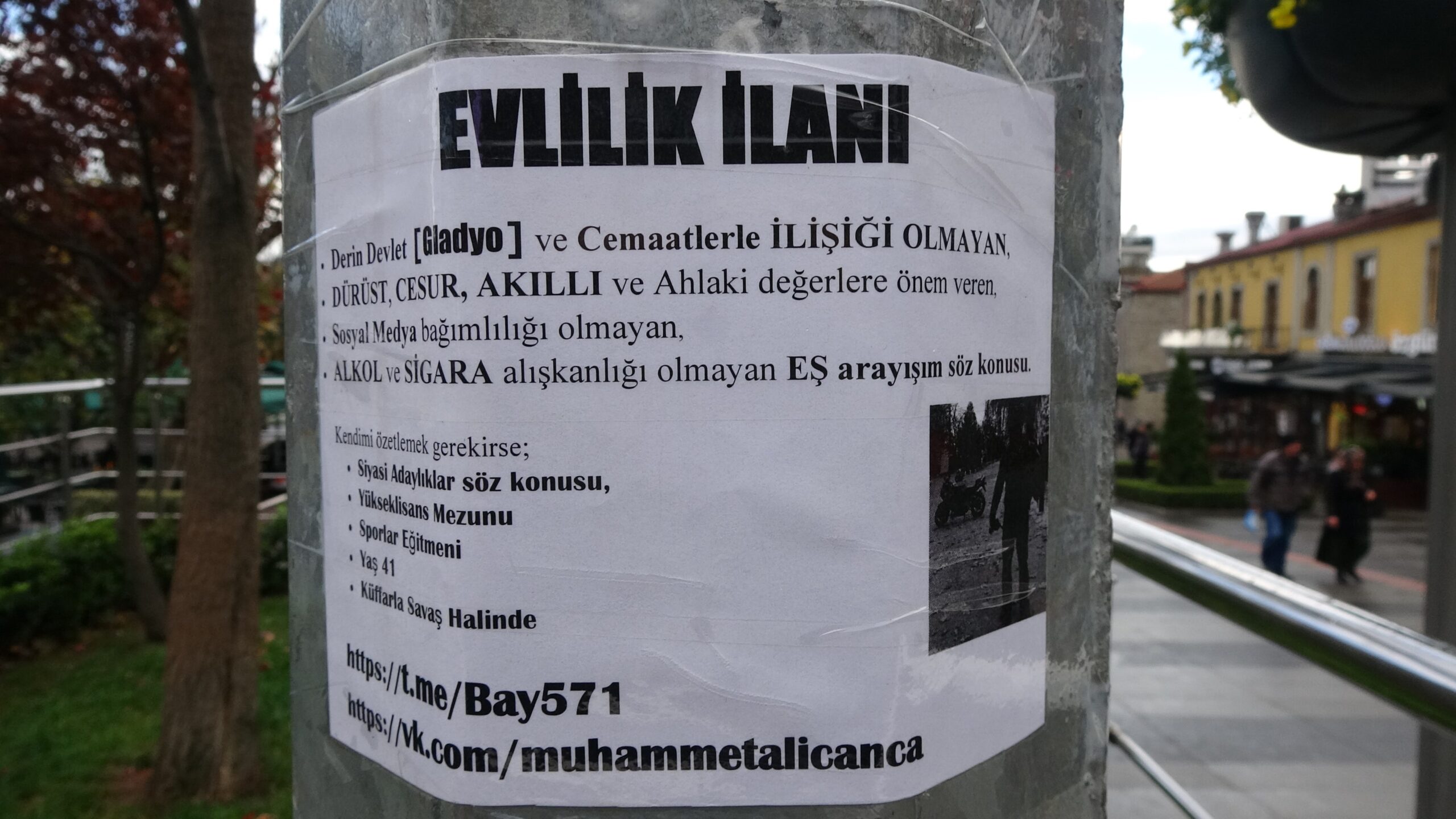 İlanla eş arıyor!