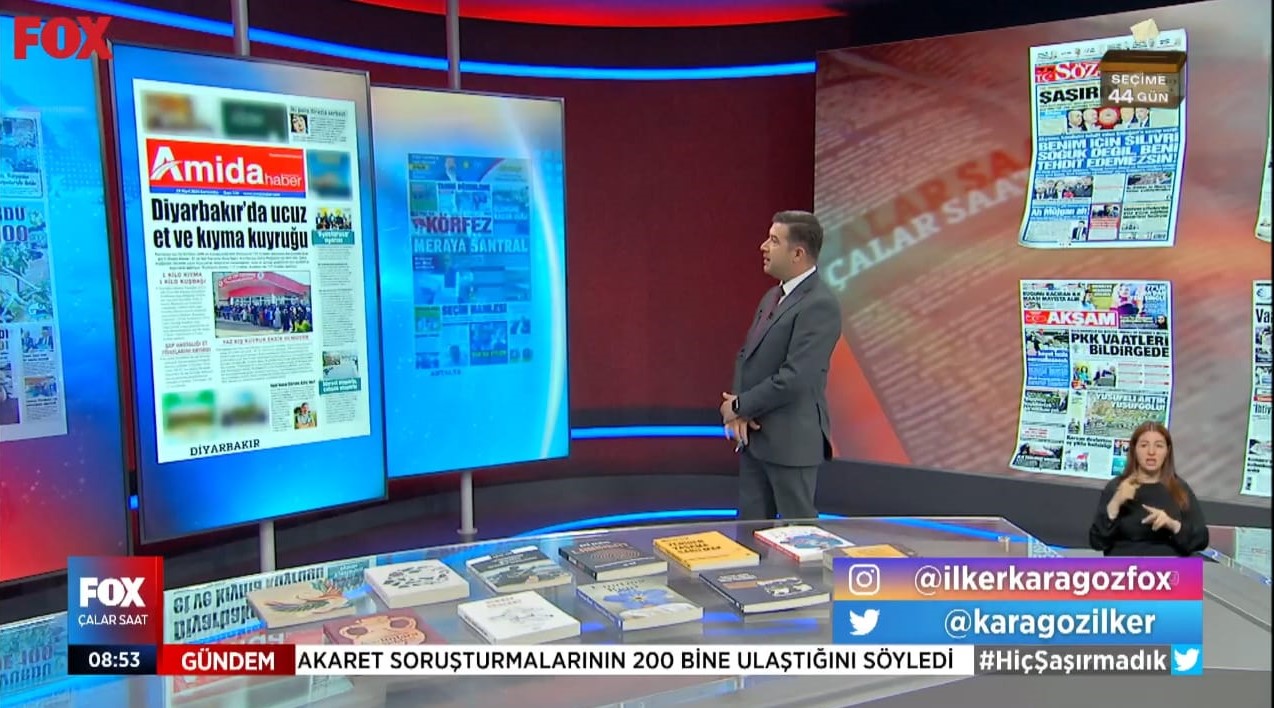 Amida Haberin manşeti FOX TV ekranlarında