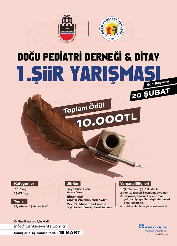 Diyarbakır’da 10 Bin TL Ödüllü Şiir Yarışması!