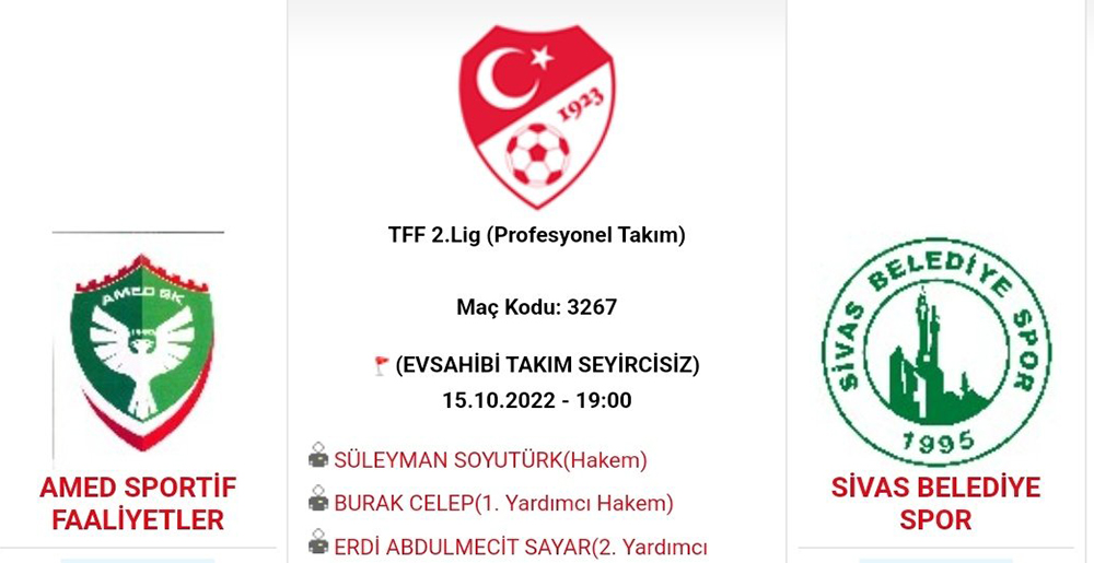 Amedspor’dan hakem atamasına tepki!