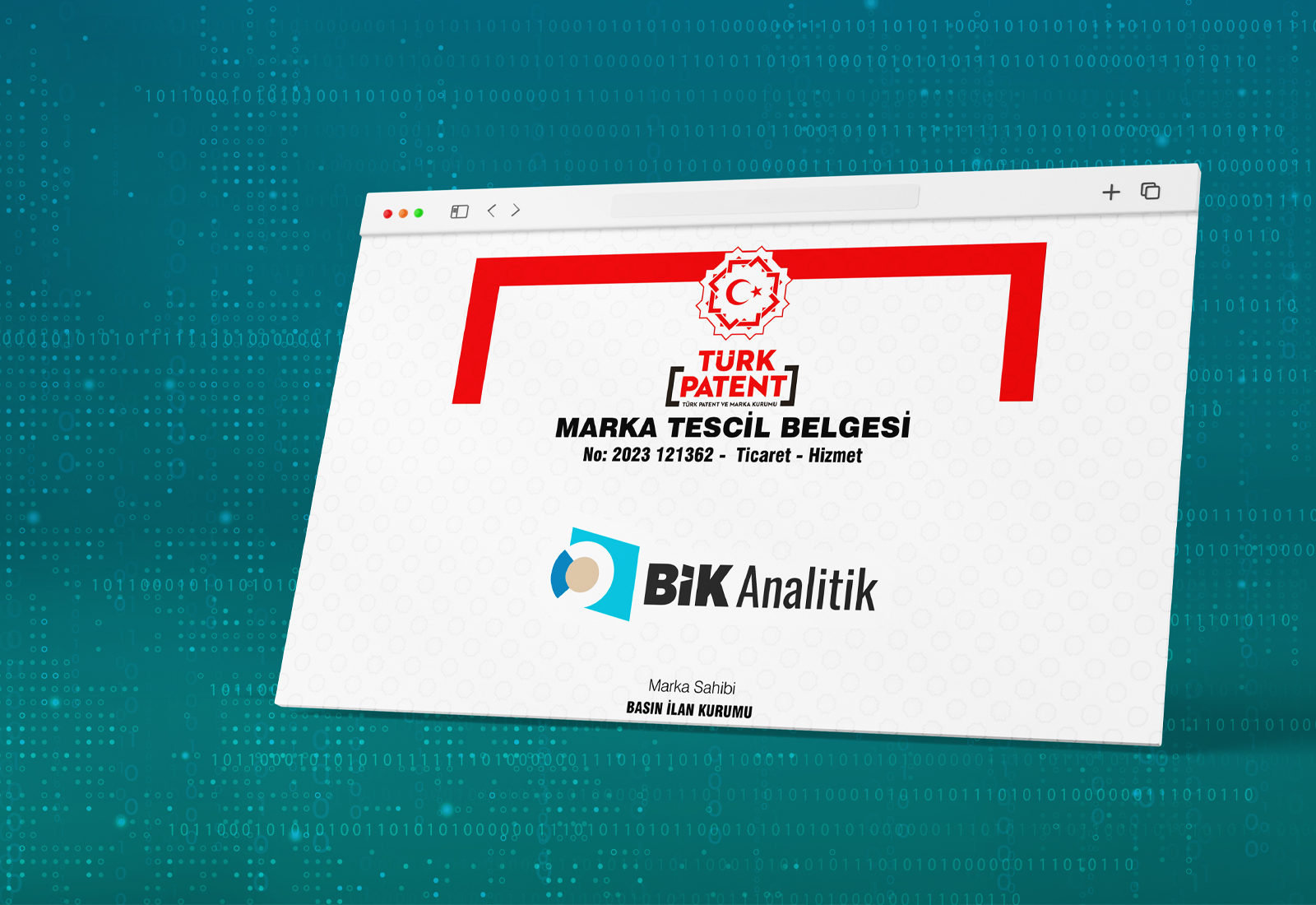 BİK Analitik marka tescil belgesi aldı