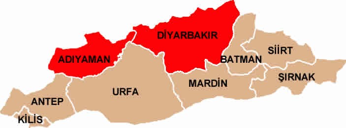 Diyarbakır Gaziantep Şanlıurfa Mardin! Güneydoğu Yüz ölçümü bakımından Türkiye’de kaçıncı!