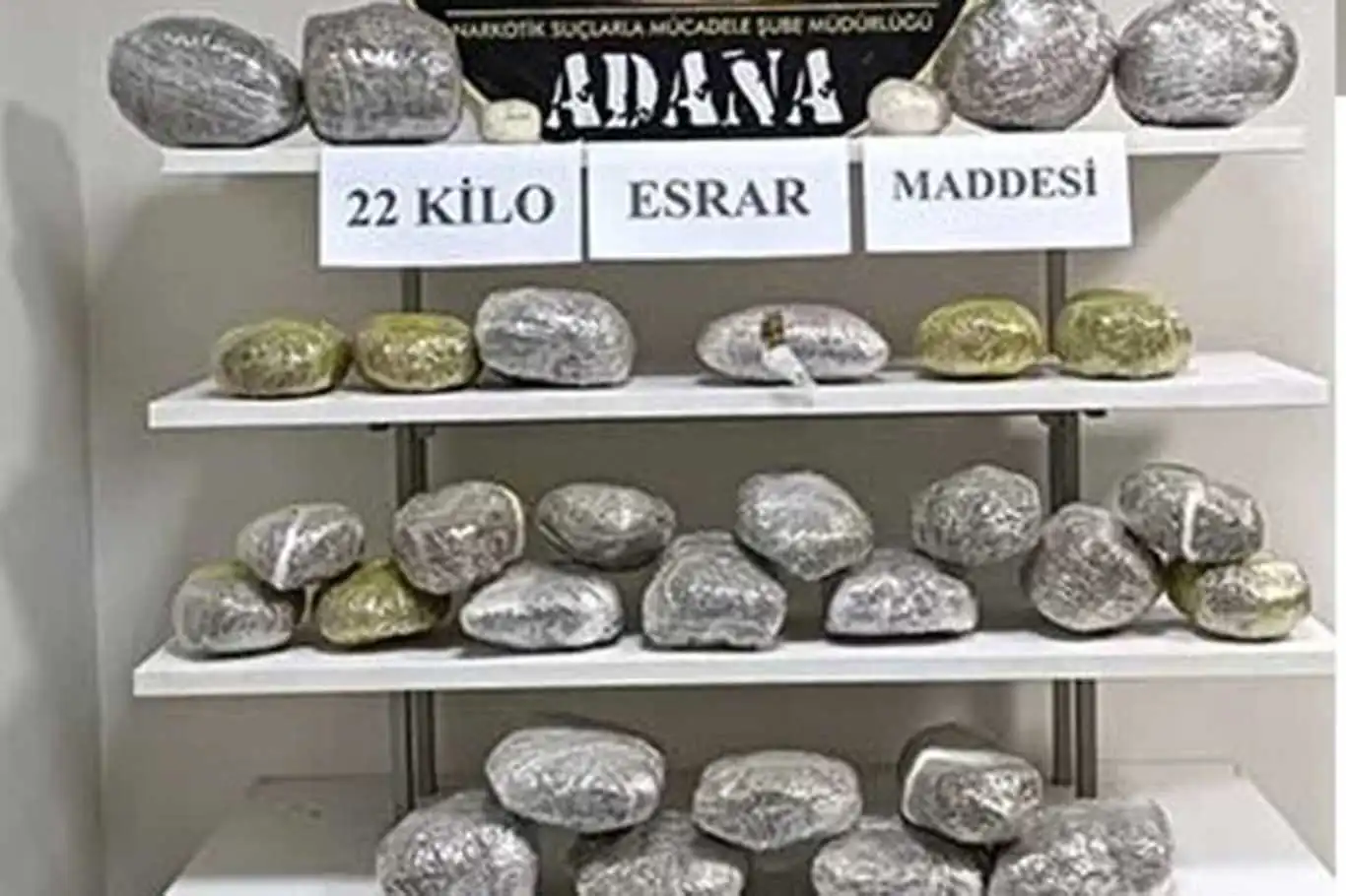 Yolcunun valizinde 22 kilogram esrar ele geçirildi