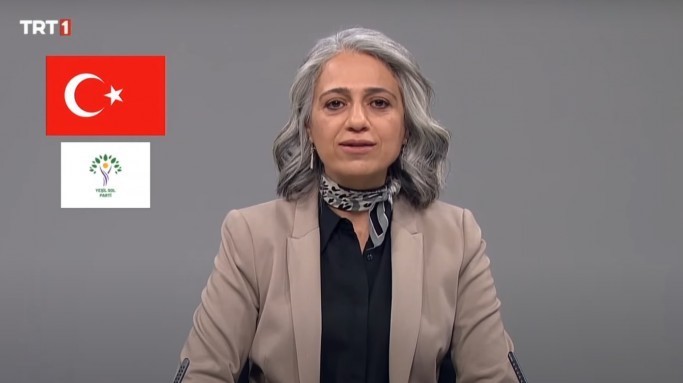 Yeşil Sol Parti Eş Sözcüsü Uçar TRT’de propaganda konuşması yaptı