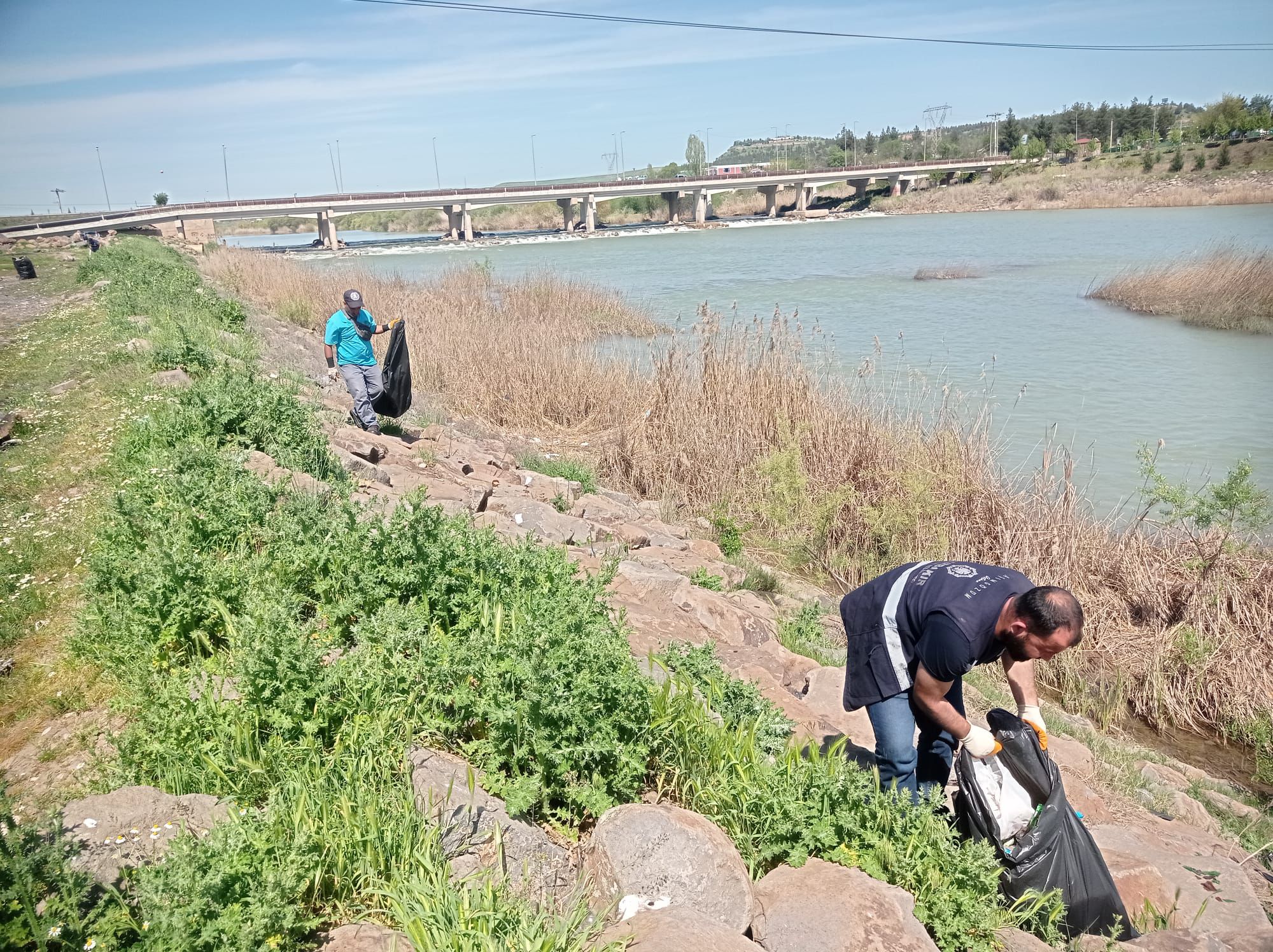 Dicle Nehri çevresi atıklardan temizlendi