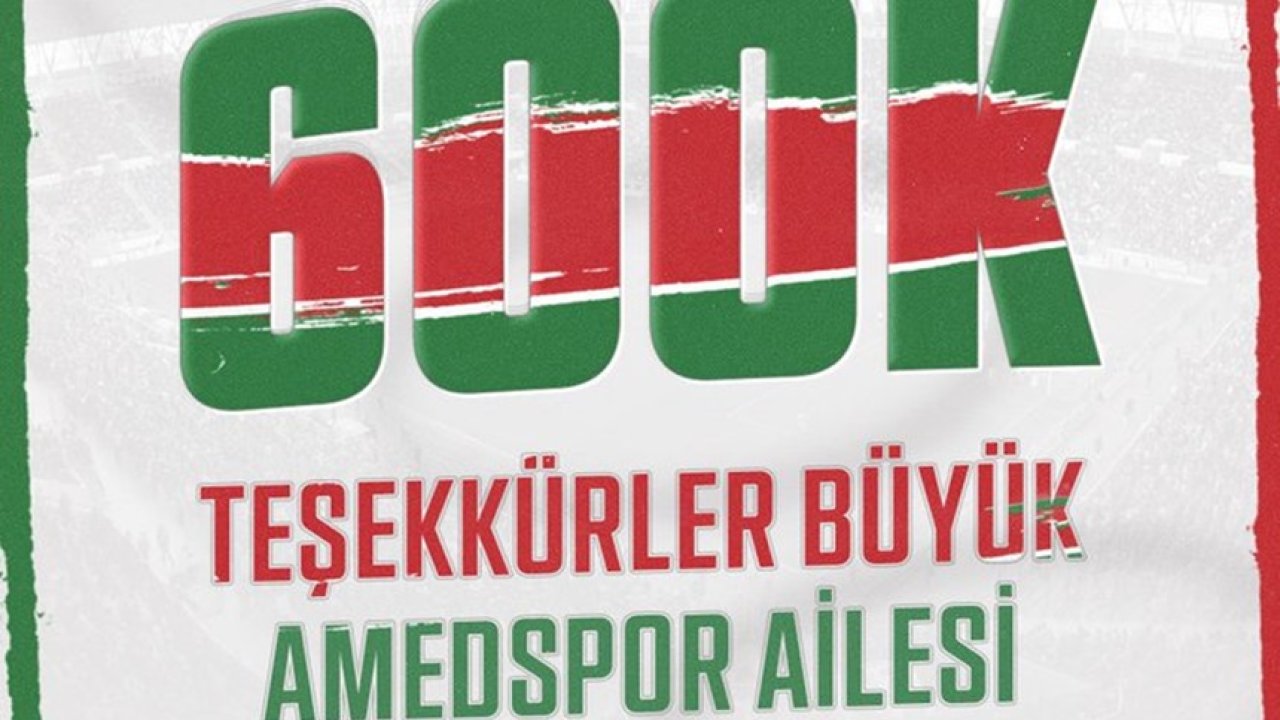 Amedspor 5. büyük takım oldu!