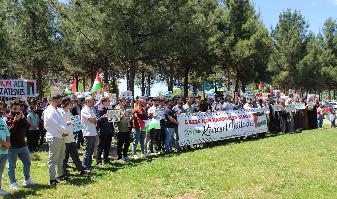 Dicle Üniversitesi öğrencileri: Gazze'ye destek eylemlerinde bulunan öğrencileri selamlıyoruz