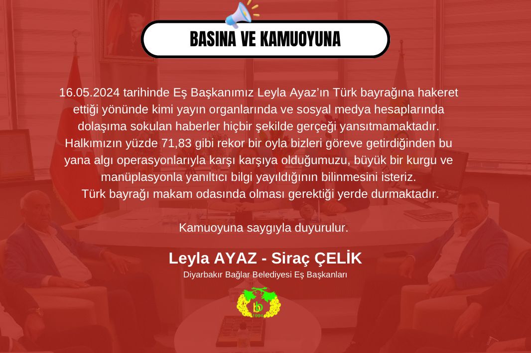 Diyarbakır Bağlar Belediyesi’nden ‘bayrak’ açıklaması