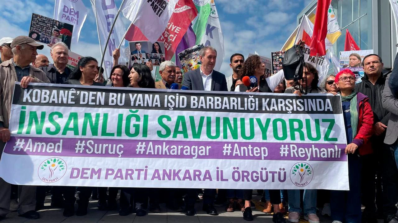 DEM Parti Eş Genel Başkanı Bakırhan Ankara Garı anmasında konuştu