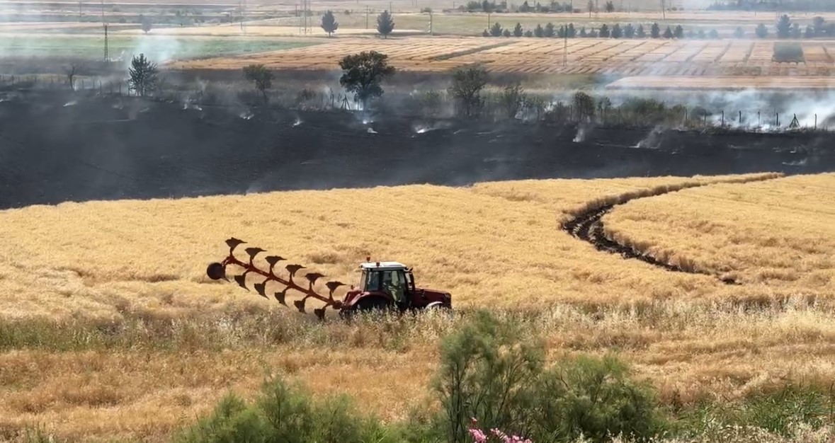 Diyarbakır’da 300 dönüm ekili buğday yandı