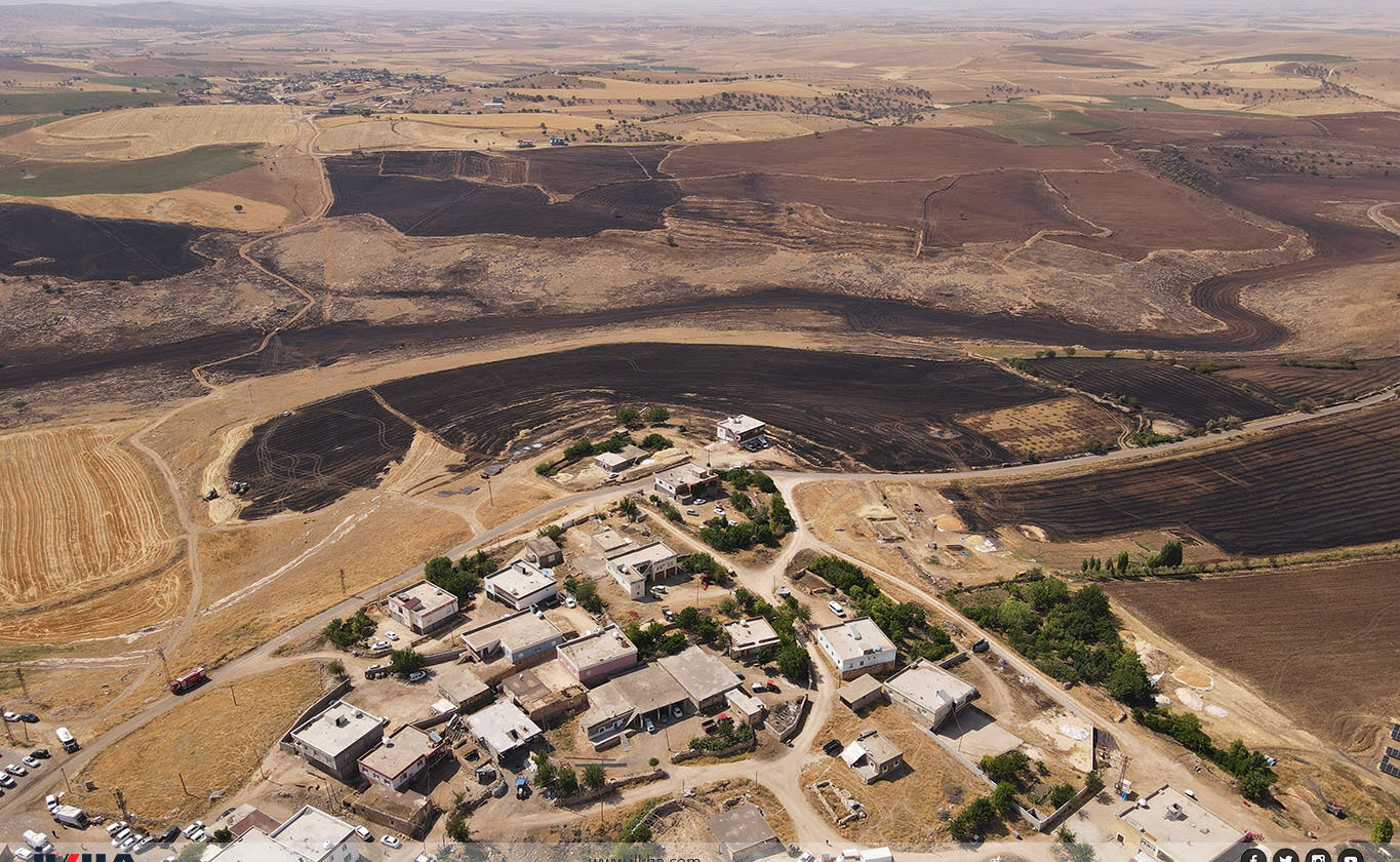 Diyarbakır ve Mardin'deki yangının boyutu böyle görüntülendi