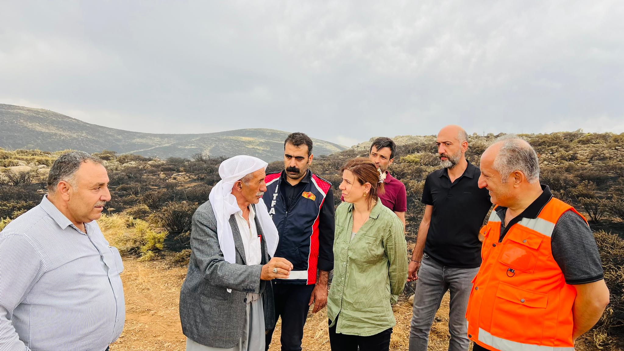 Eş Başkanlar yangın söndürme çalışmalarını koordine etti