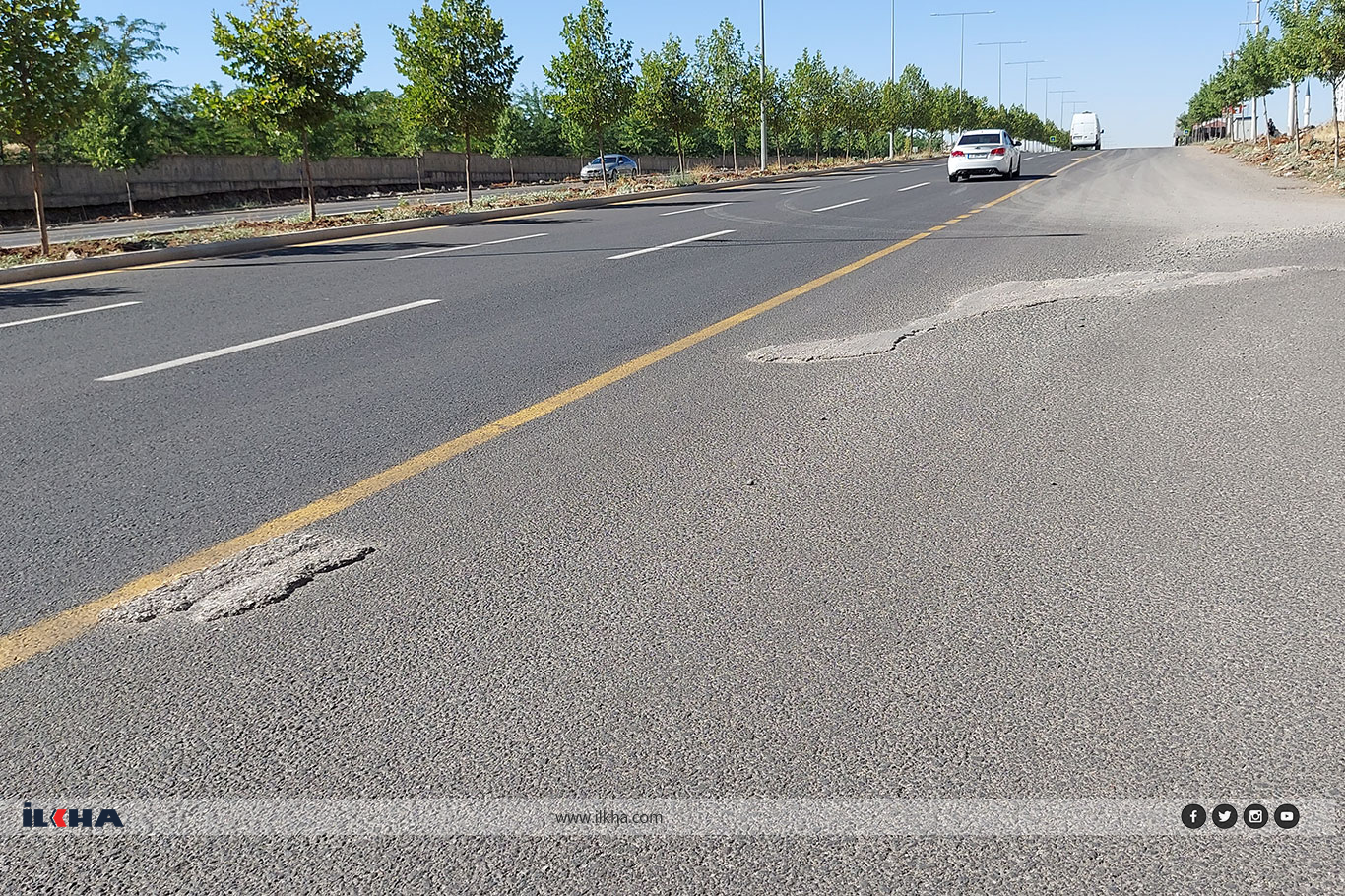 Diyarbakır'da beton mikserlerinin yola döktüğü betonlar tehlike saçıyor