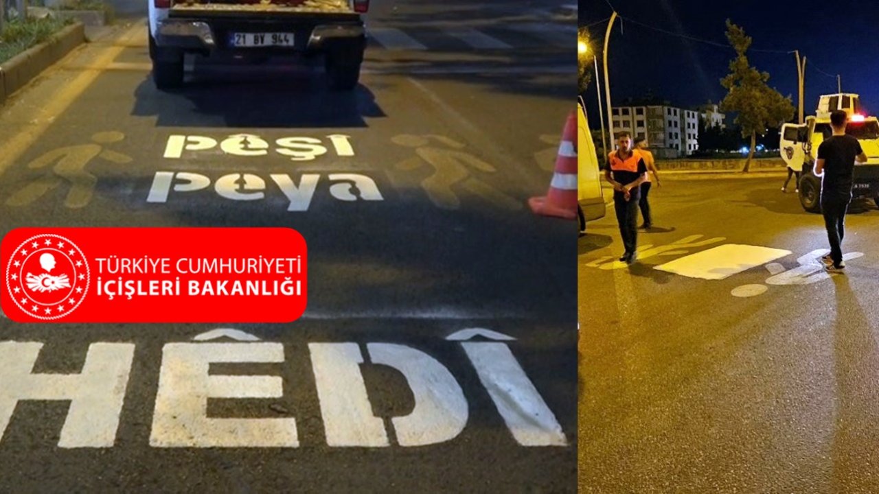 Valilik ‘Kürtçe’ yazıların silinmesinde İçişleri Bakanlığı’nı işaret etti