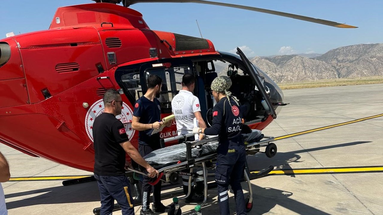 3 yaşındaki Eslem için ambulans helikopter havalandı