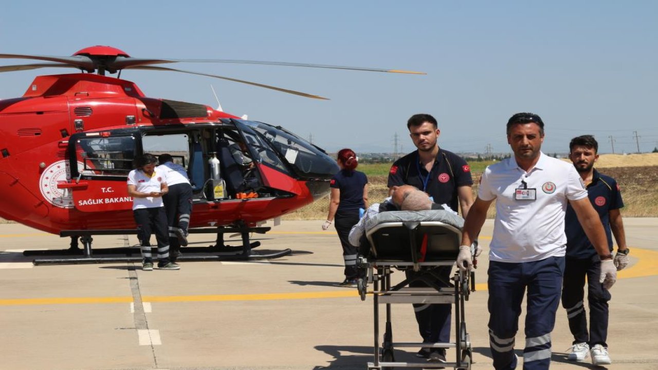 72 yaşındaki hasta ambulans helikopterle Diyarbakır’a getirildi