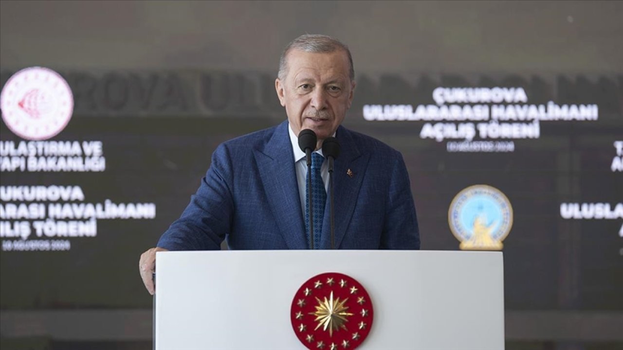 Cumhurbaşkanı Erdoğan Çukurova Havalimanı'nın açılışında konuştu