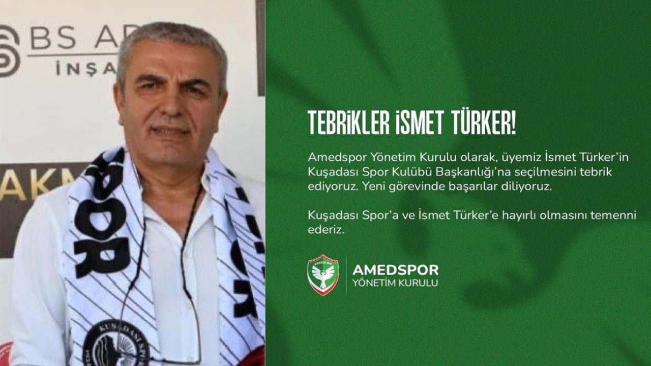 Amedsporlu Türker Kuşadası’na başkan seçildi