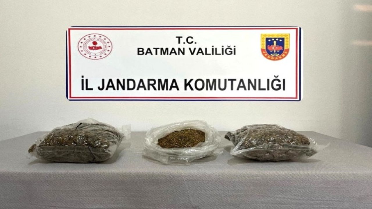 Batman’da operasyon: 9,5 kilo yakalandı