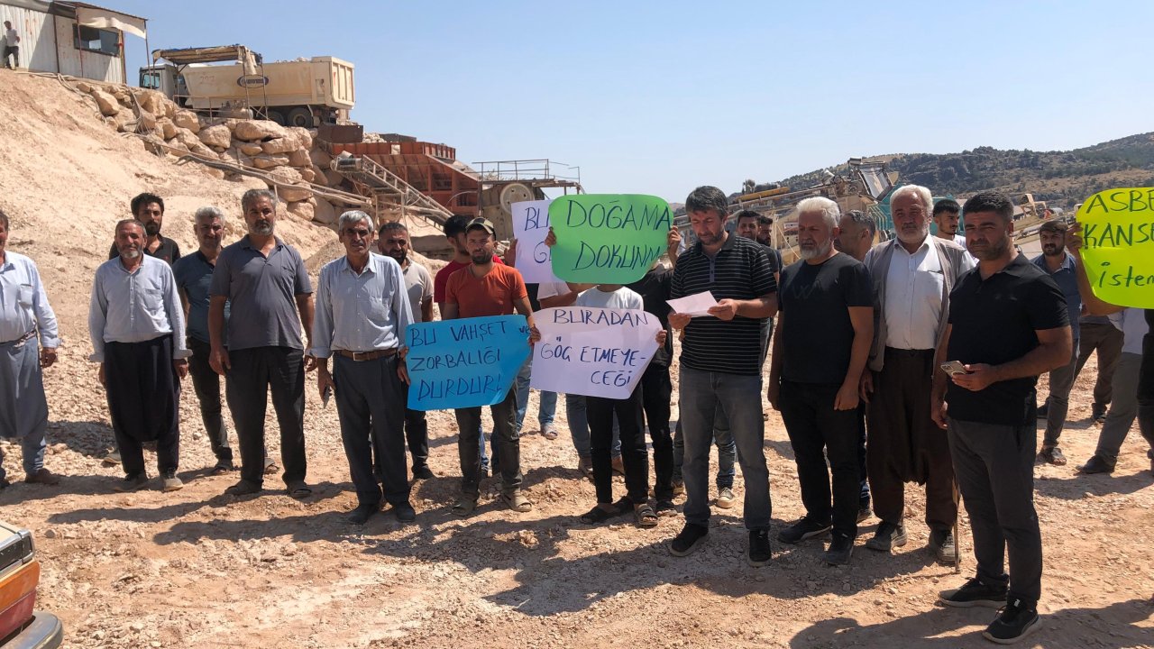 Adıyaman'da taş ocağı protestosu: "Yaşam hakkımız tehlikede!"