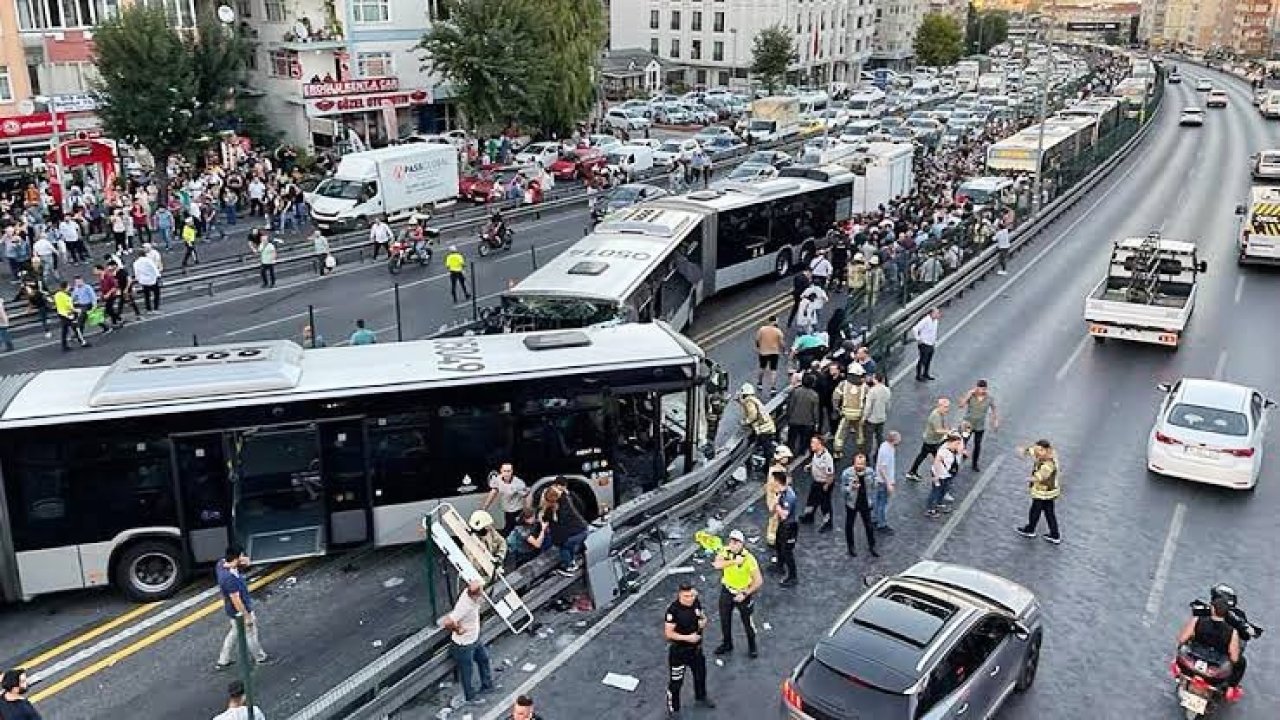 İstanbul'da metrobüsler çarpıştı: Çok sayıda yaralı var