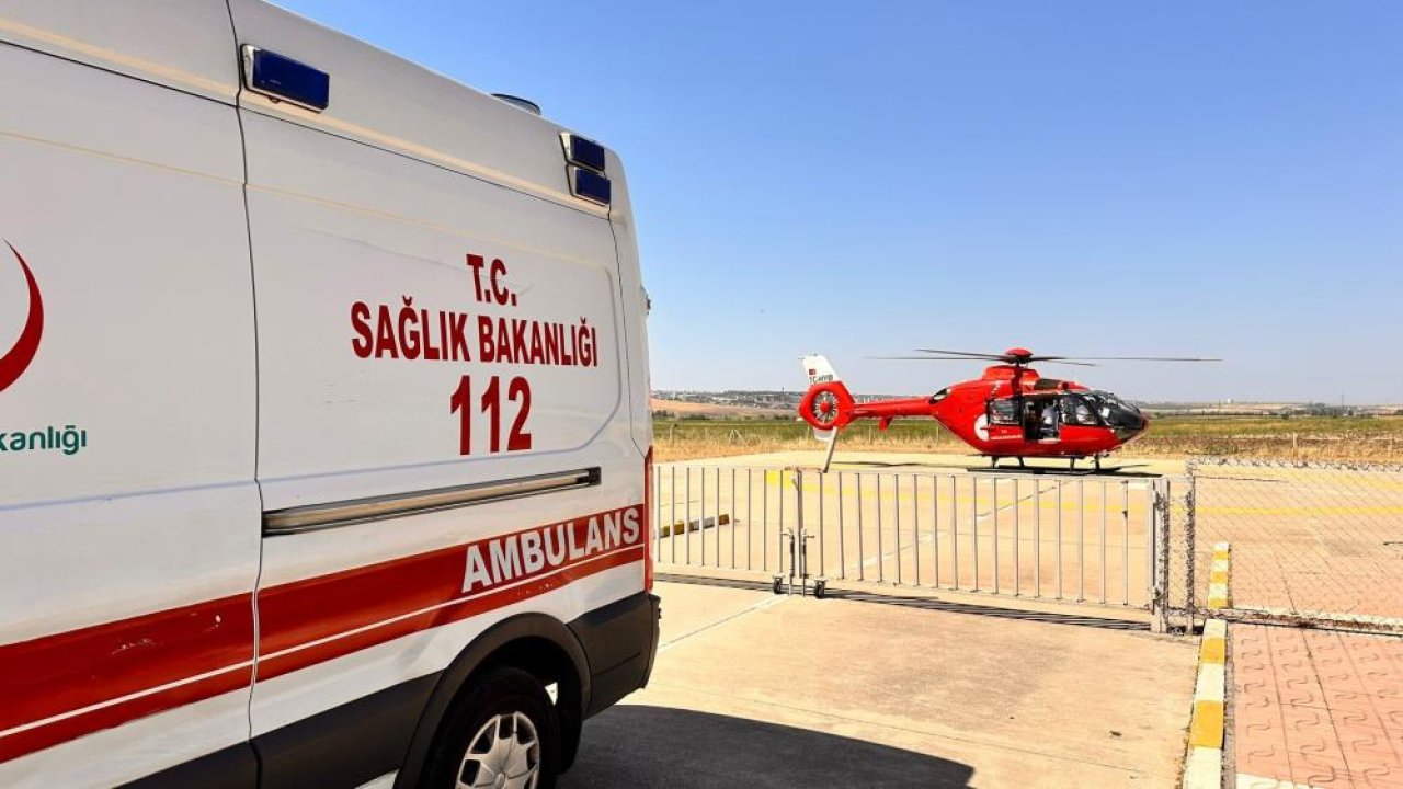 Diyarbakır: Kalp krizi geçiren kişi için ambulans helikopter havalandı