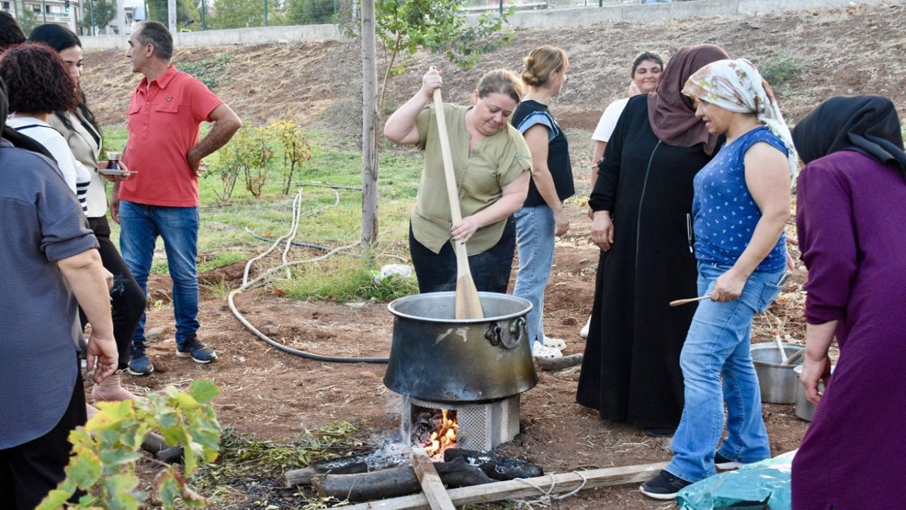 Diyarbakır’daki Bağ Evi'nde bağ bozumu: Başkan pestil yaptı