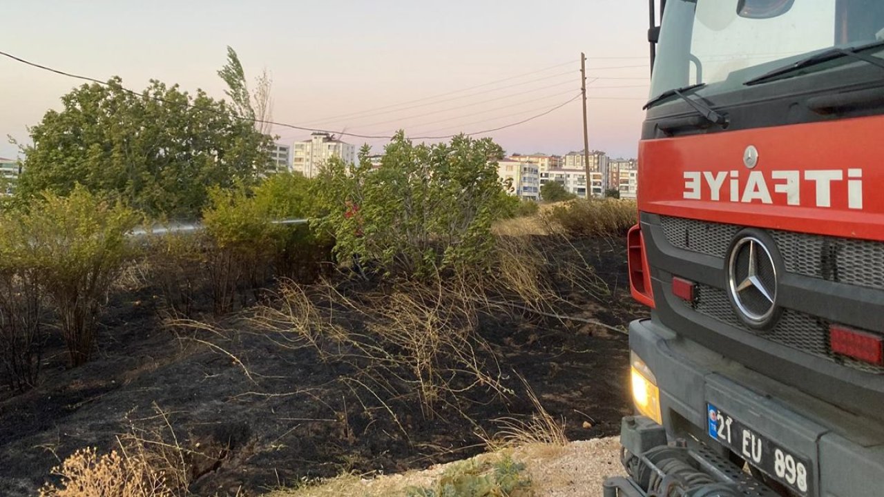 Diyarbakır’da elektrik telleri yangına neden oldu