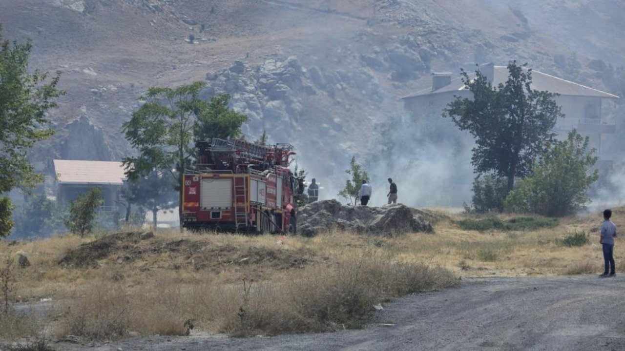 Yangın ağaçlık alana ulaşmadan söndürüldü