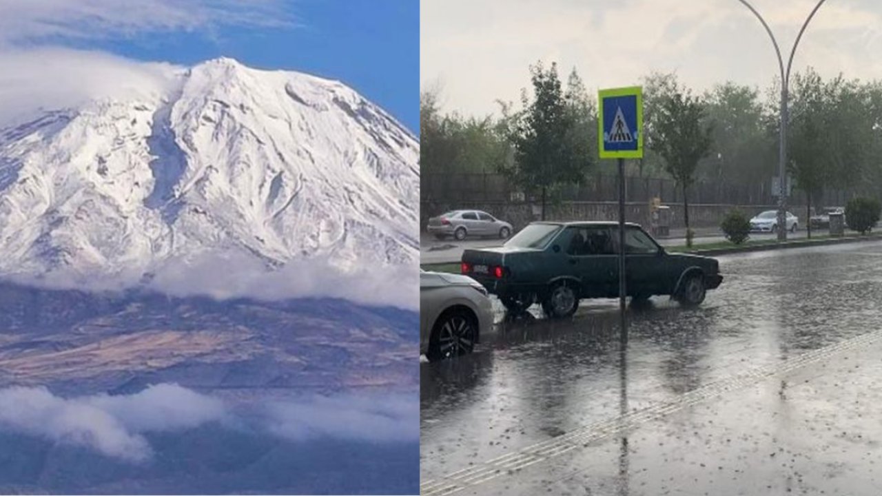 Diyarbakır’da sonbahar: Ağrı ve Van’da kar