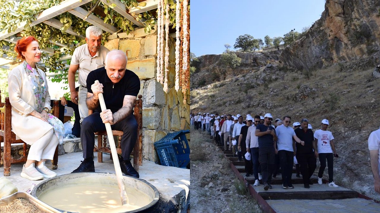 Diyarbakır Valisi Zorluoğlu Eğil'deki festivalde pestil ve sucuk yaptı