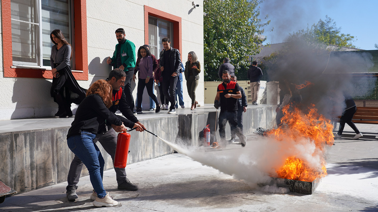 Diyarbakır kız öğrenci yurdunda tatbikat